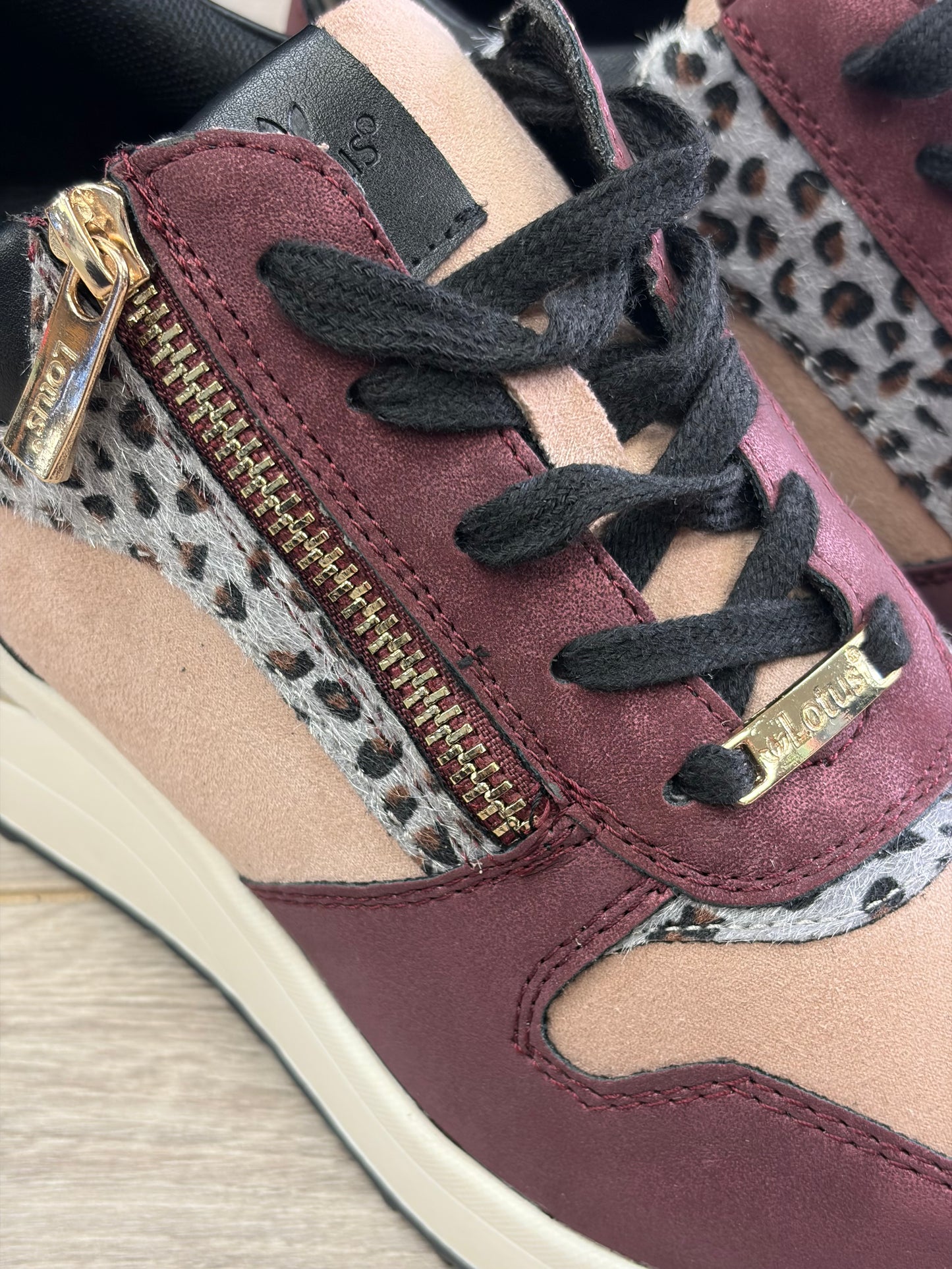Lotus - Burgundy Wedge Trainer