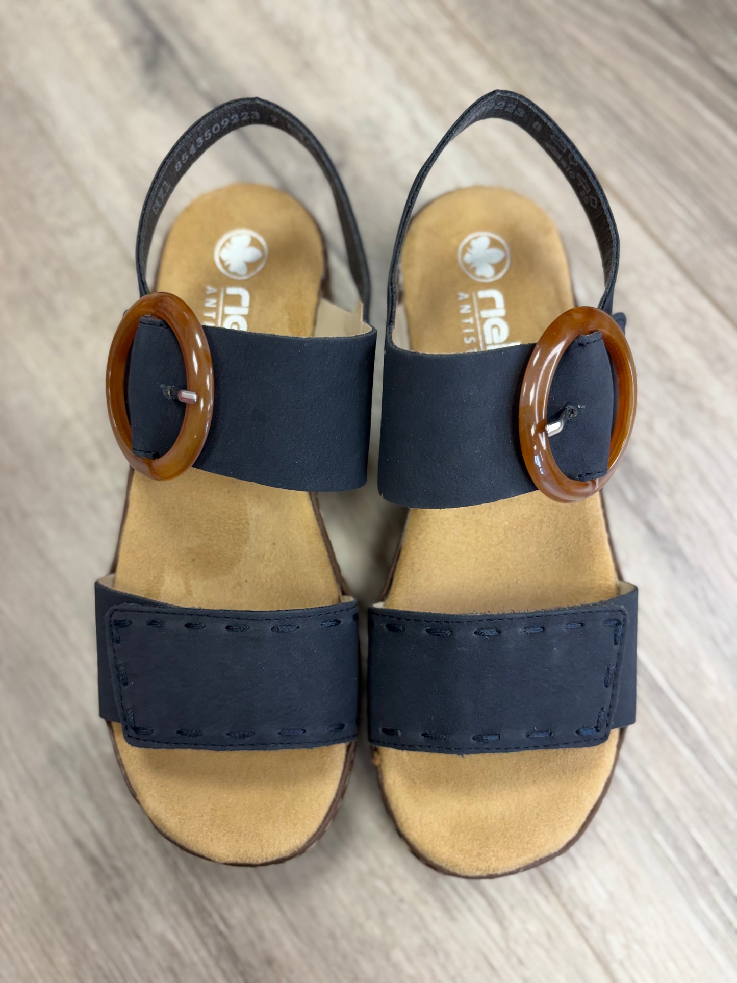 Rieker - Navy Blue Buckle Sandal