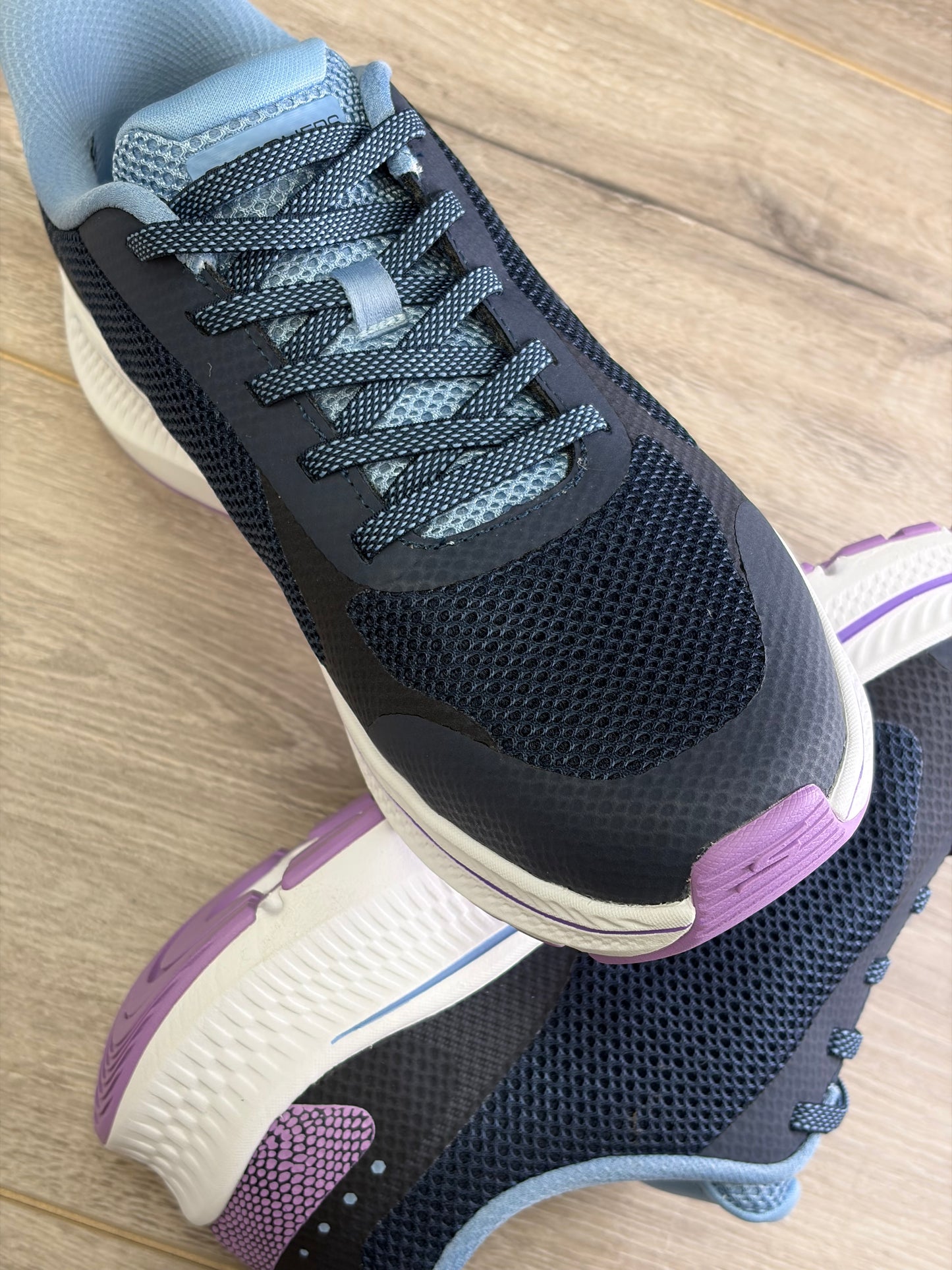 Skechers - Navy/Purple Slip-in Trainer
