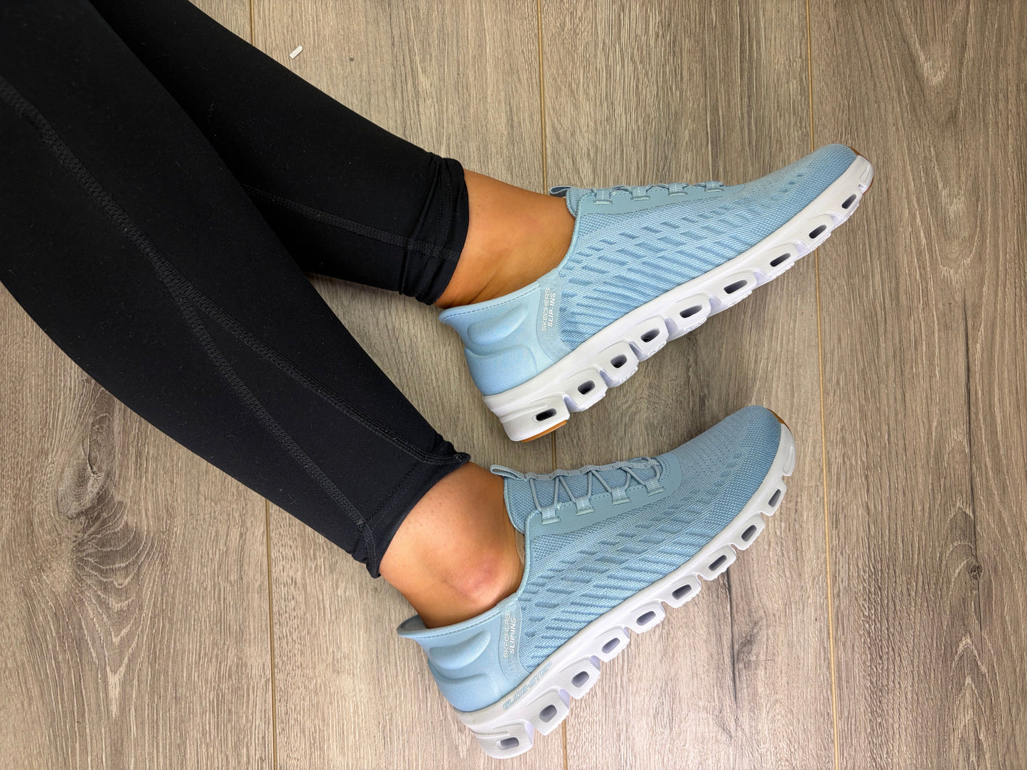 Skechers - Light Blue Slip-In Trainer