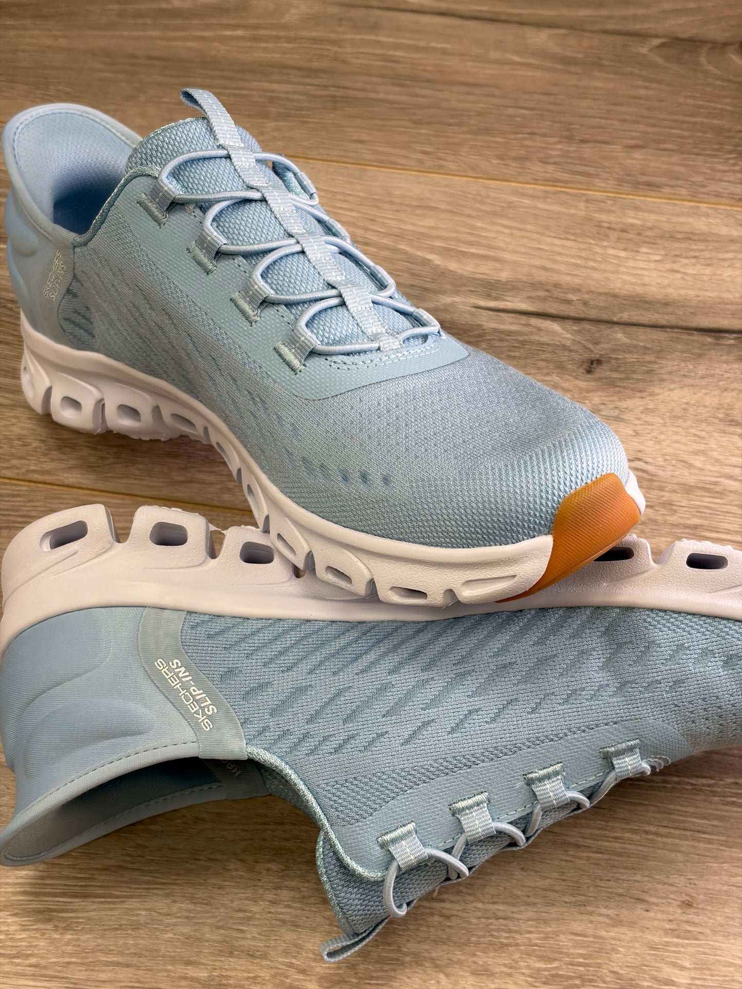 Skechers - Light Blue Slip-In Trainer