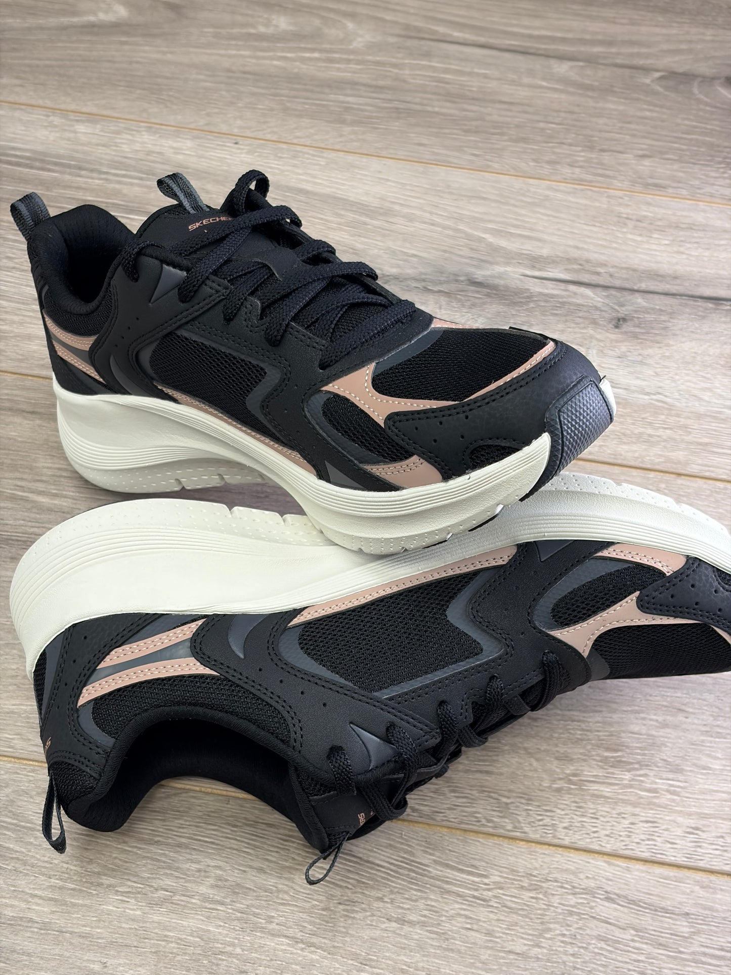 Skechers - Black/Rose Gold Trainer