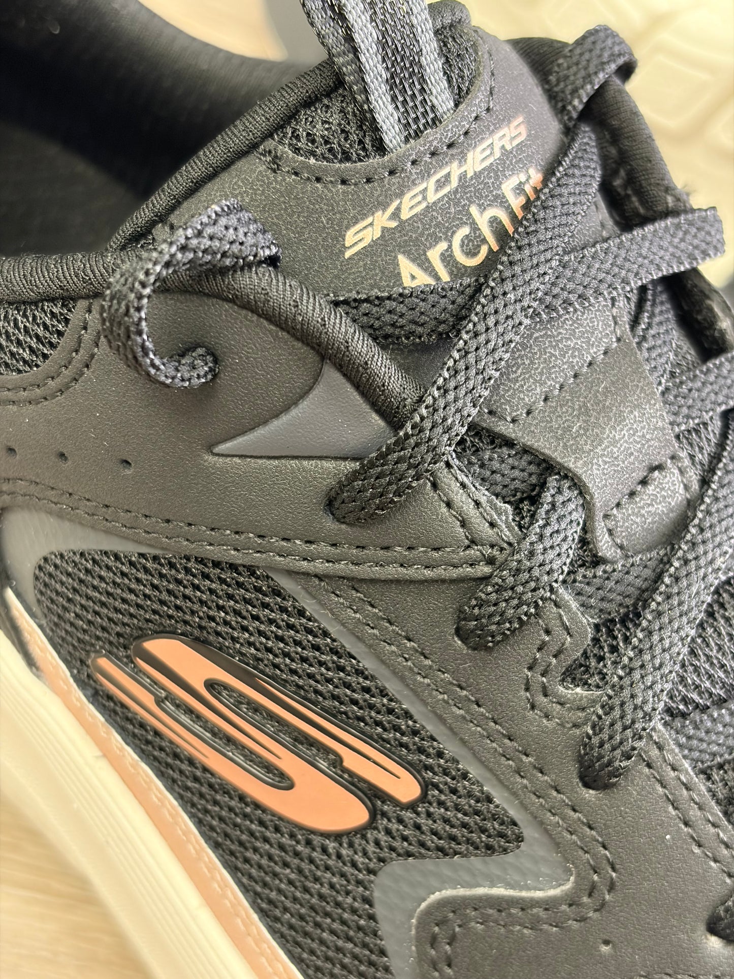 Skechers - Black/Rose Gold Trainer