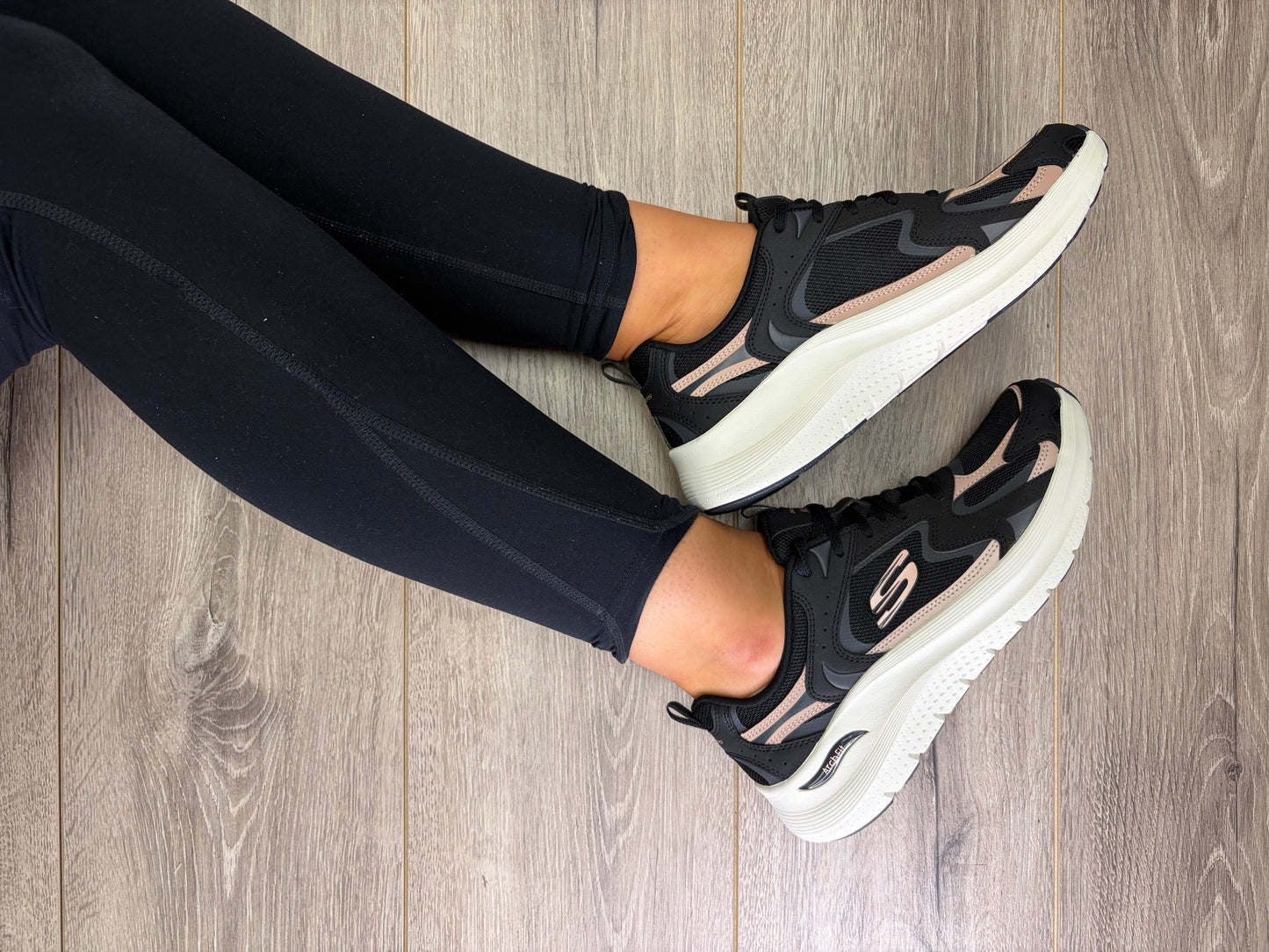 Skechers - Black/Rose Gold Trainer