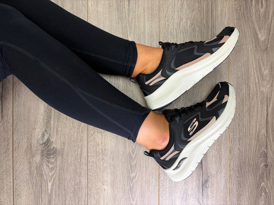 Skechers - Black/Rose Gold Trainer
