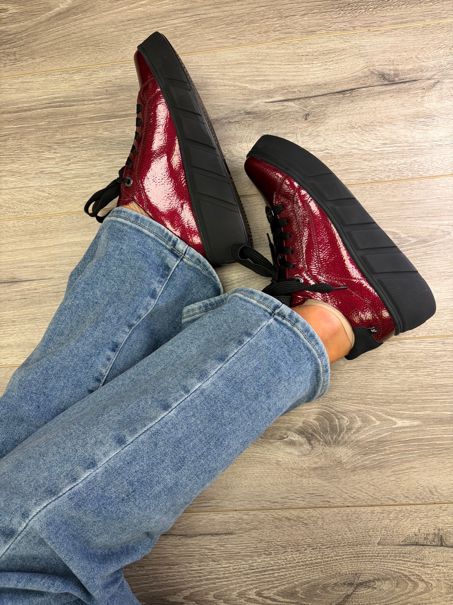 Rieker - Red Patent Trainer