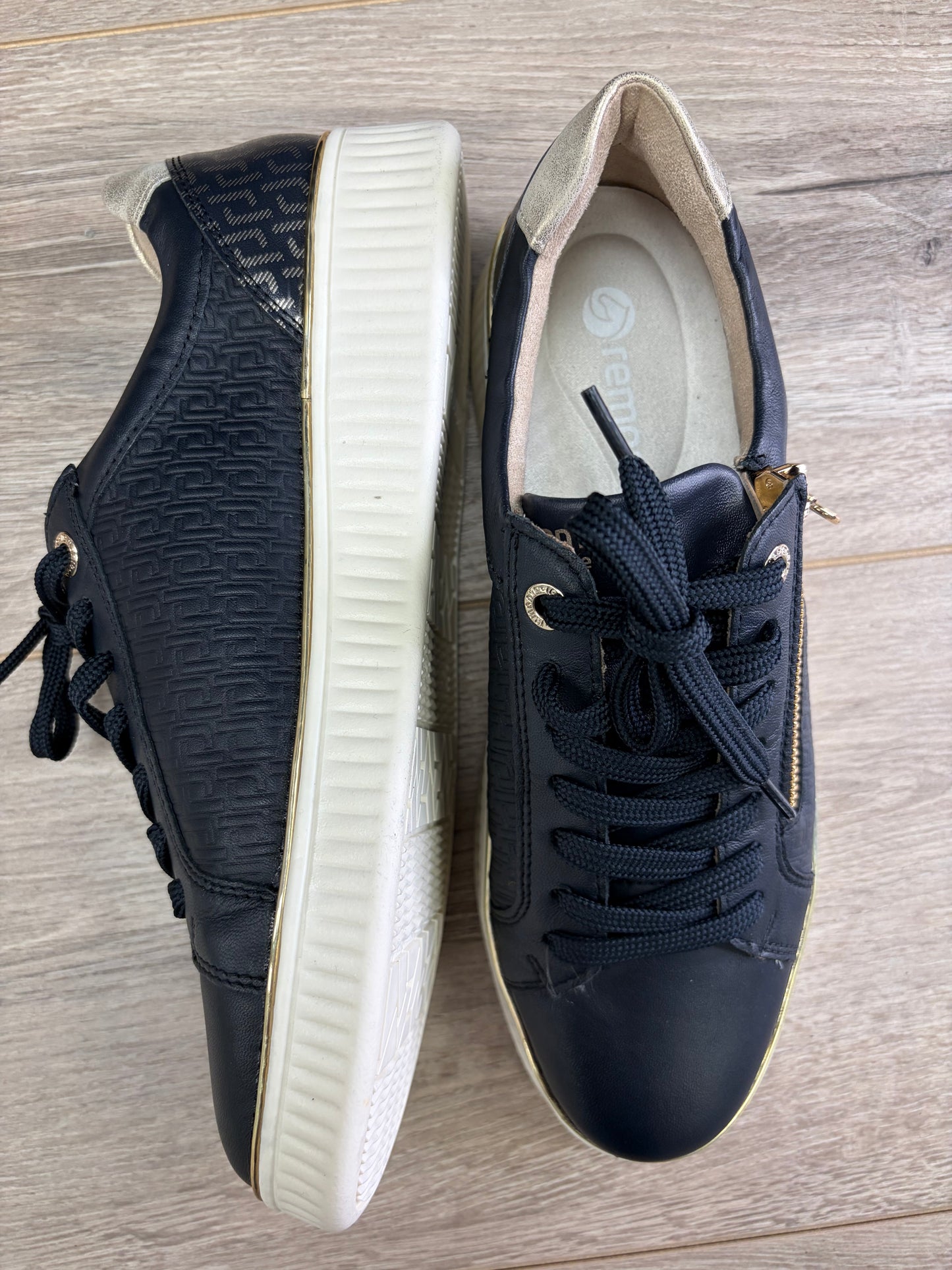 Remonte - Navy Lace Zip Trainer