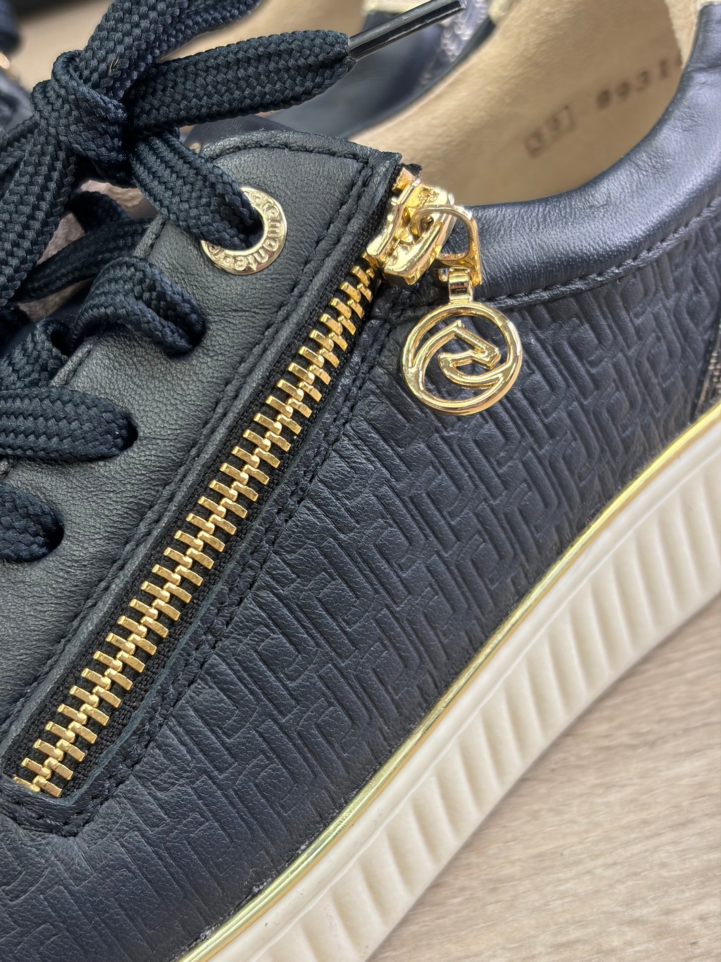 Remonte - Navy Lace Zip Trainer