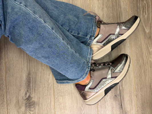 Gabor - Silver Trainer Shoe