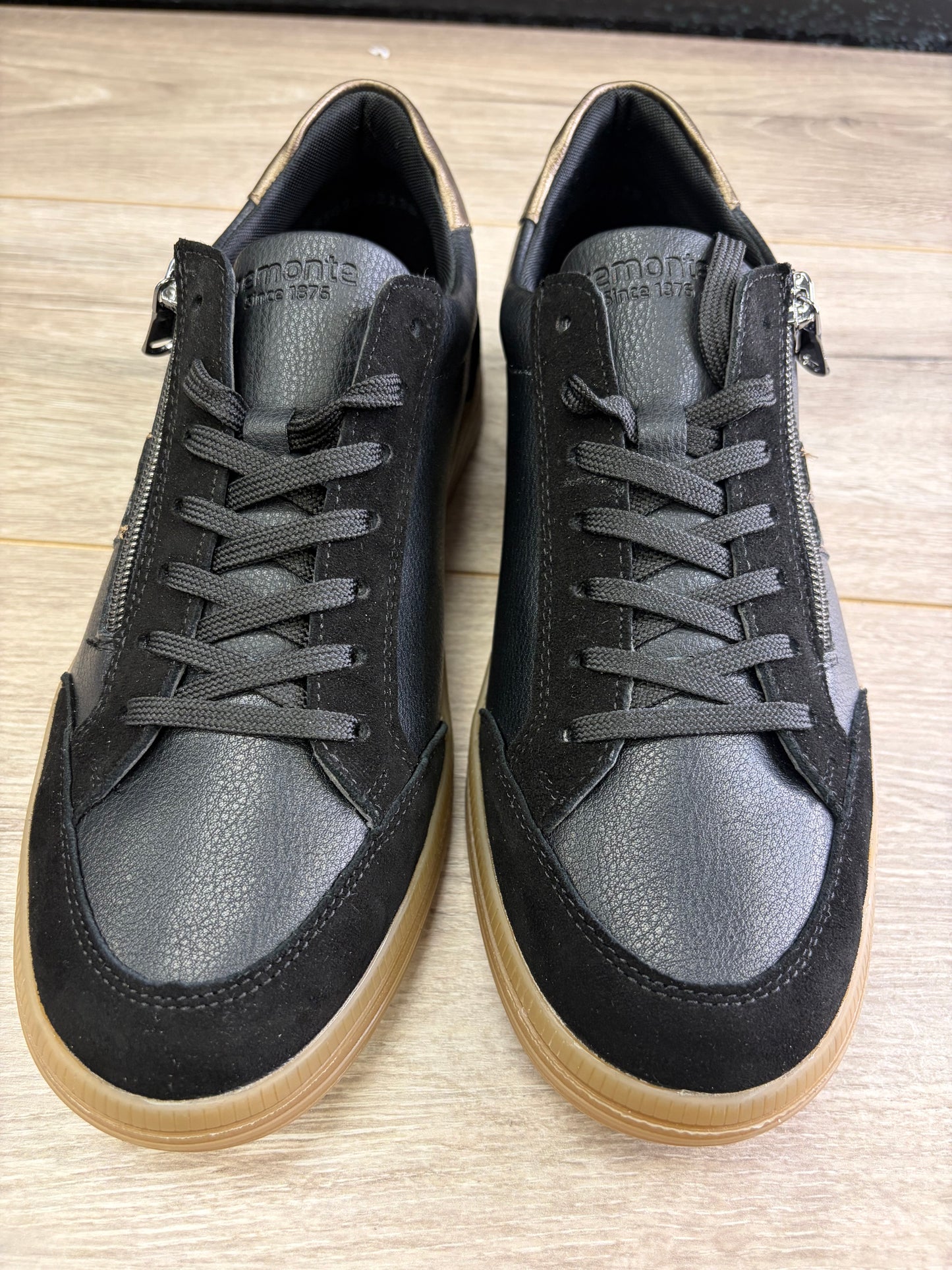 Remonte - Black Mix Zip Lace Trainer