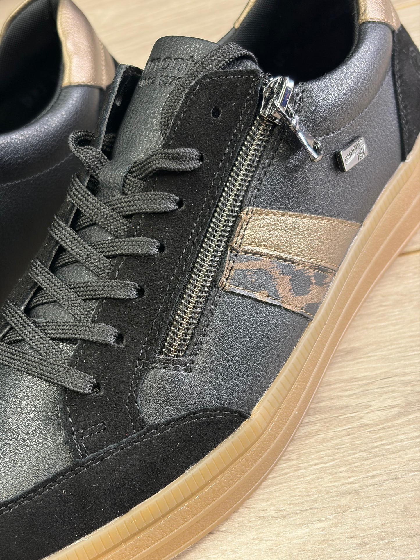 Remonte - Black Mix Zip Lace Trainer