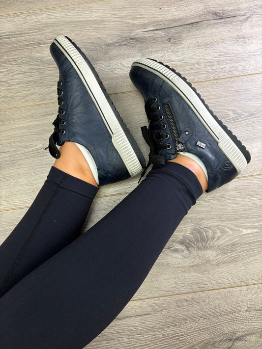 Remonte - Navy Lace Zip Trainer