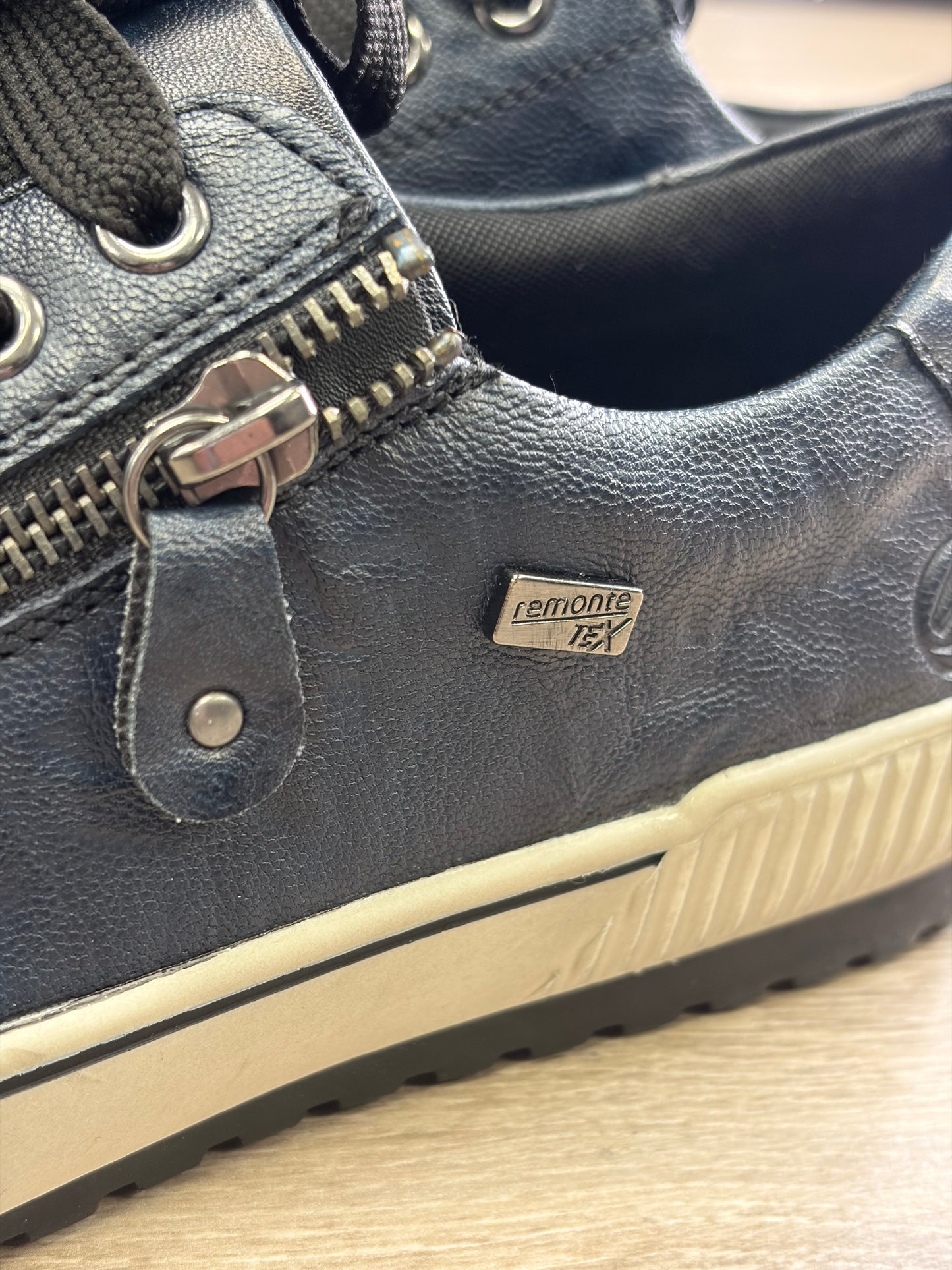 Remonte - Navy Lace Zip Trainer
