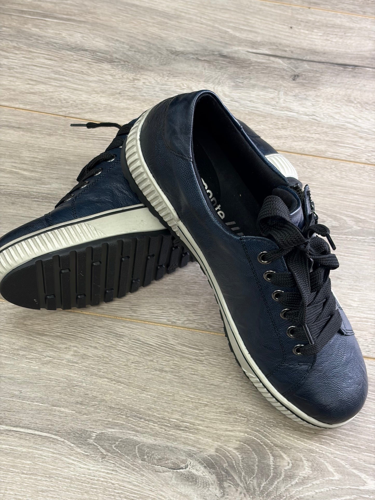 Remonte - Navy Lace Zip Trainer