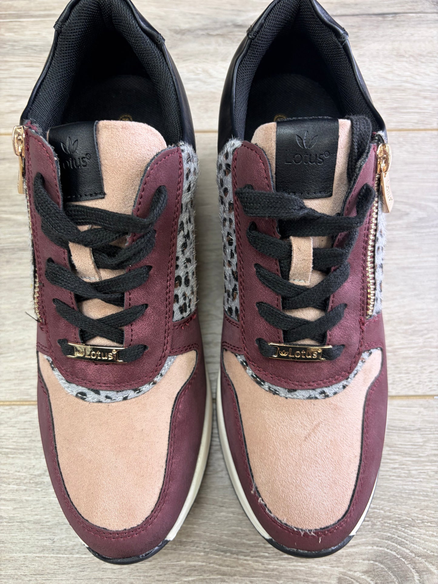 Lotus - Burgundy Wedge Trainer