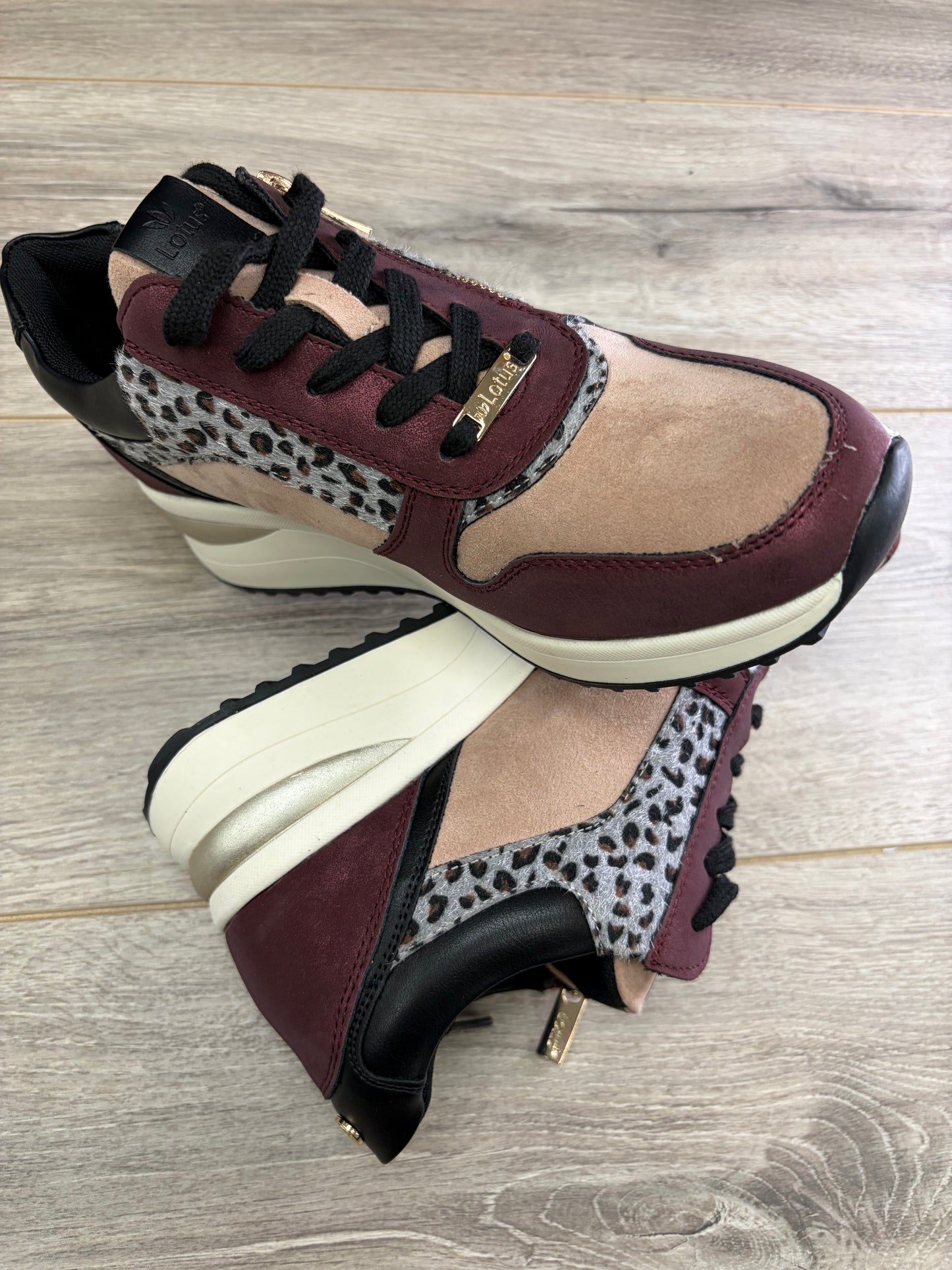 Lotus - Burgundy Wedge Trainer