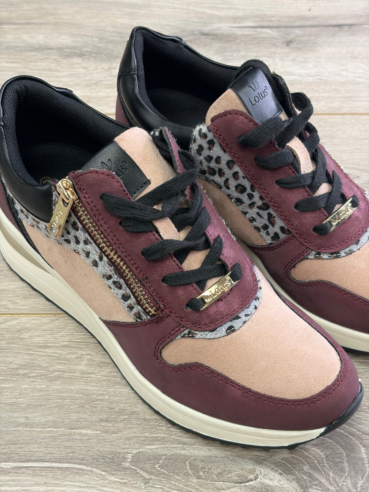 Lotus - Burgundy Wedge Trainer