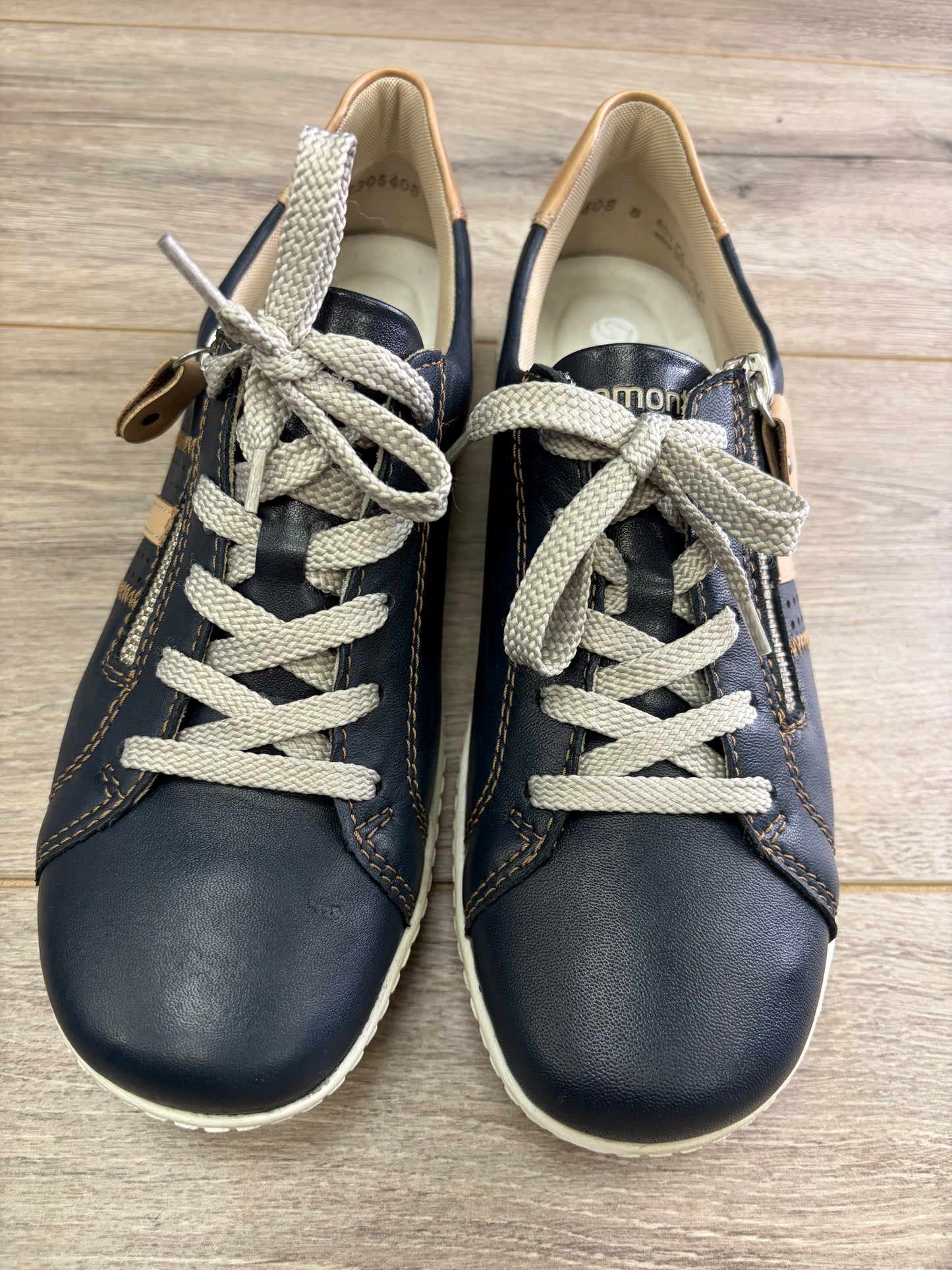 Remonte - Navy/Beige Lace Zip Trainer
