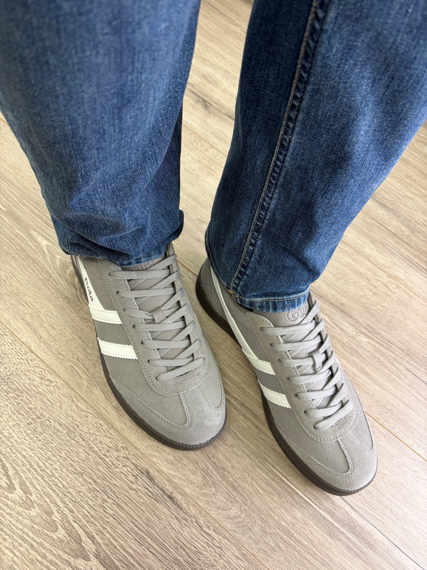 Gola - Grey/White Stripe Trainer