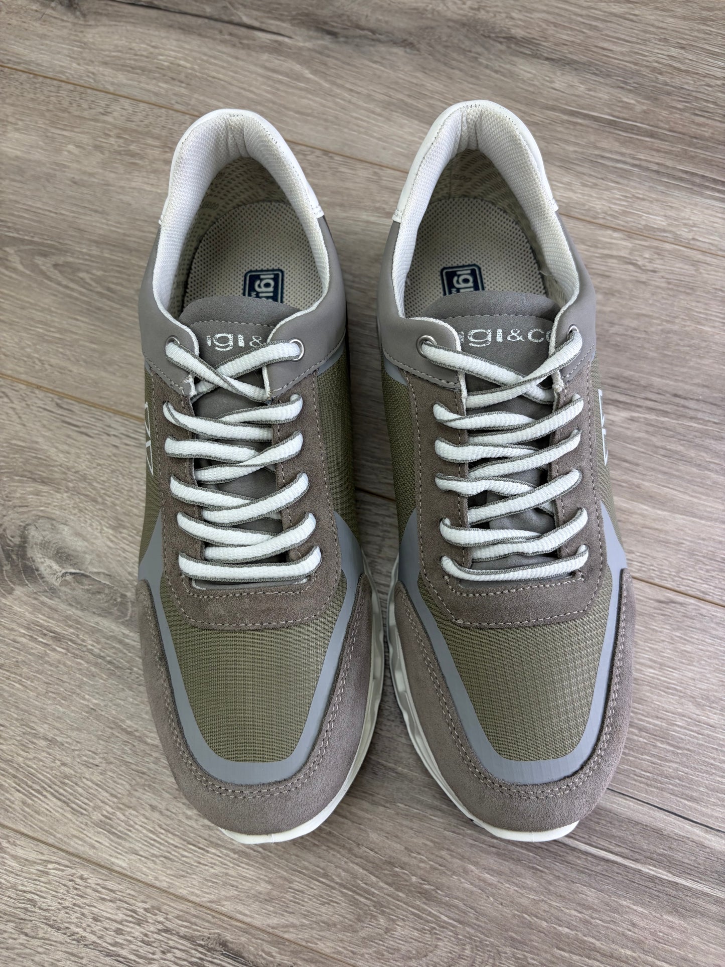 IGI&CO - Grey/Green Waterproof Trainer