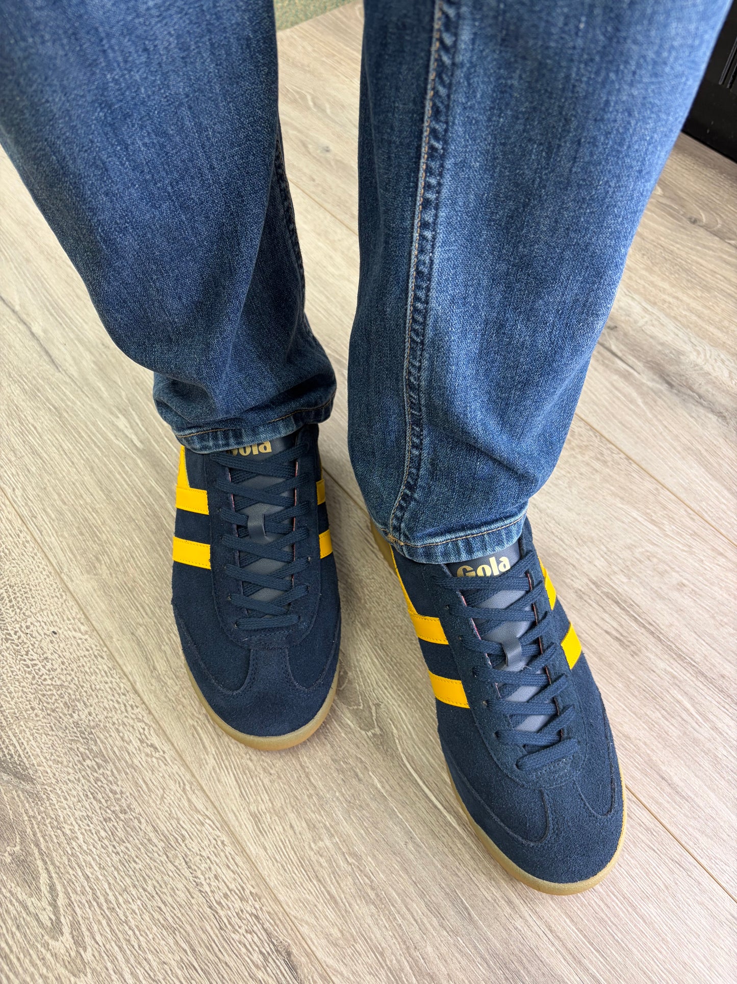 Gola - Navy/Yellow Stripe Trainer