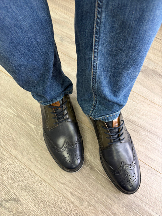 Josef Seibel - Black Brouge Shoe