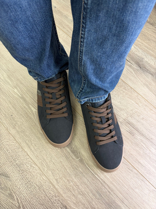 s.Oliver - Navy/Brown Trainer
