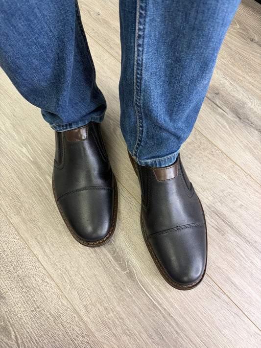 Rieker - Black Slip-On Shoe