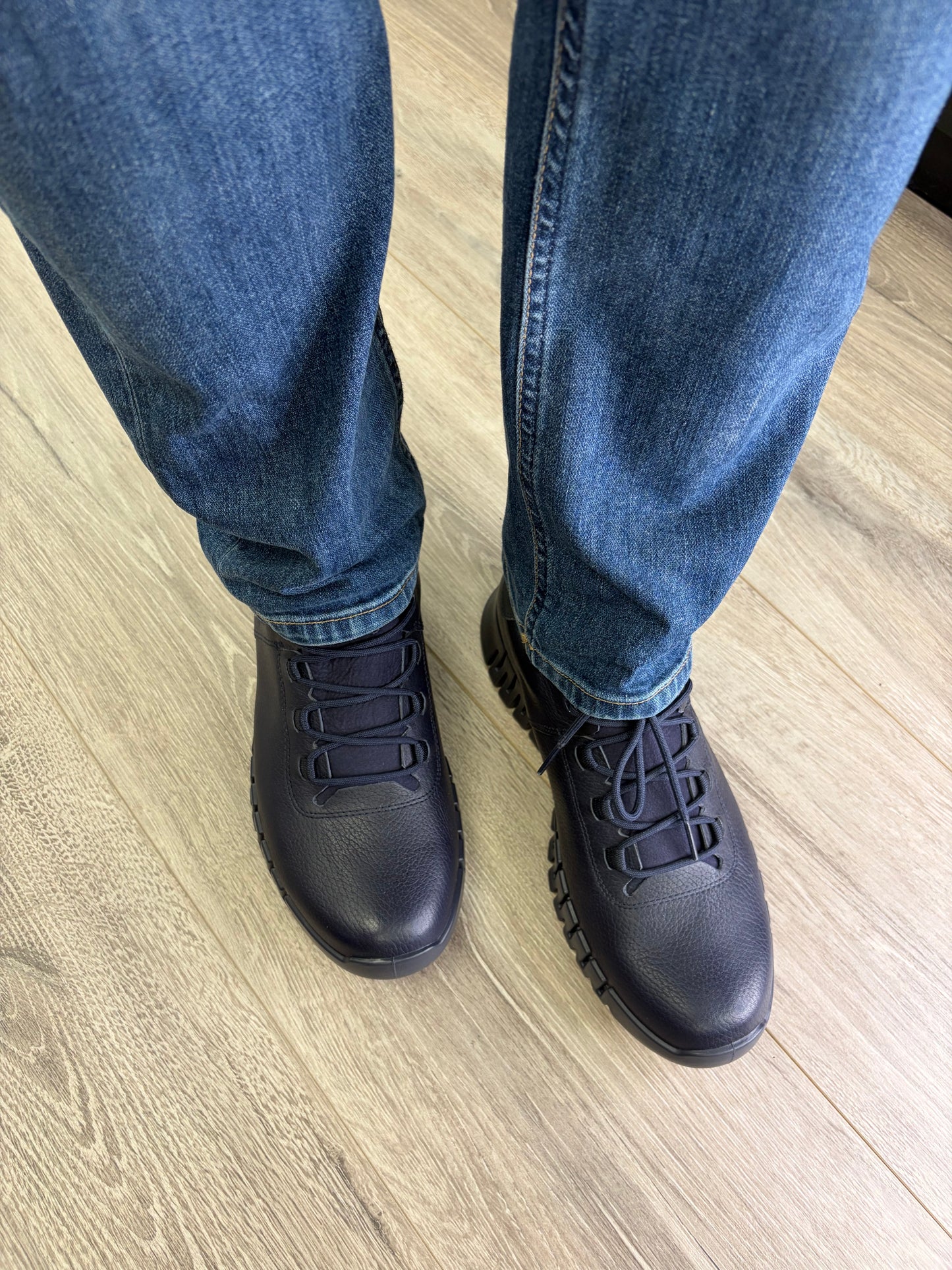 ECCO - Navy Waterproof Outdoor Trainer
