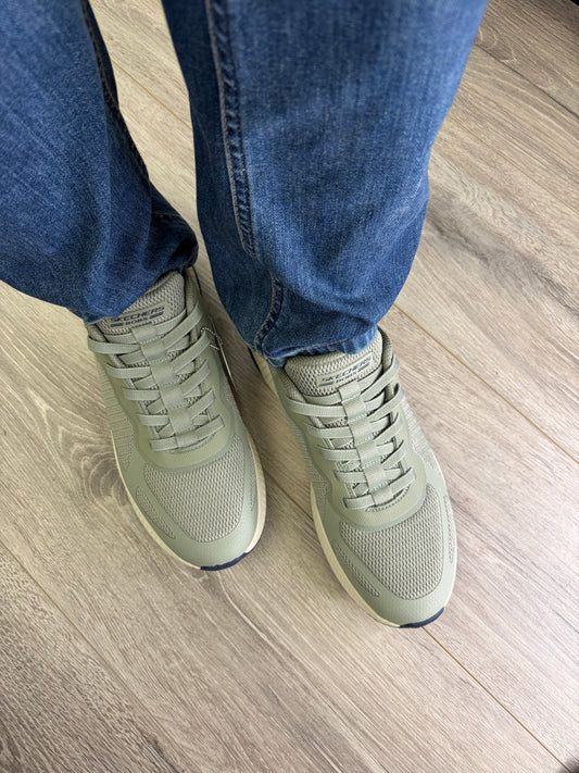 Skechers - Pale Green Slip-In Trainer