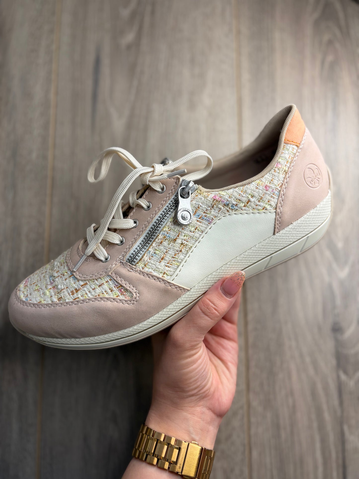Rieker - Pink & Woven Trainer