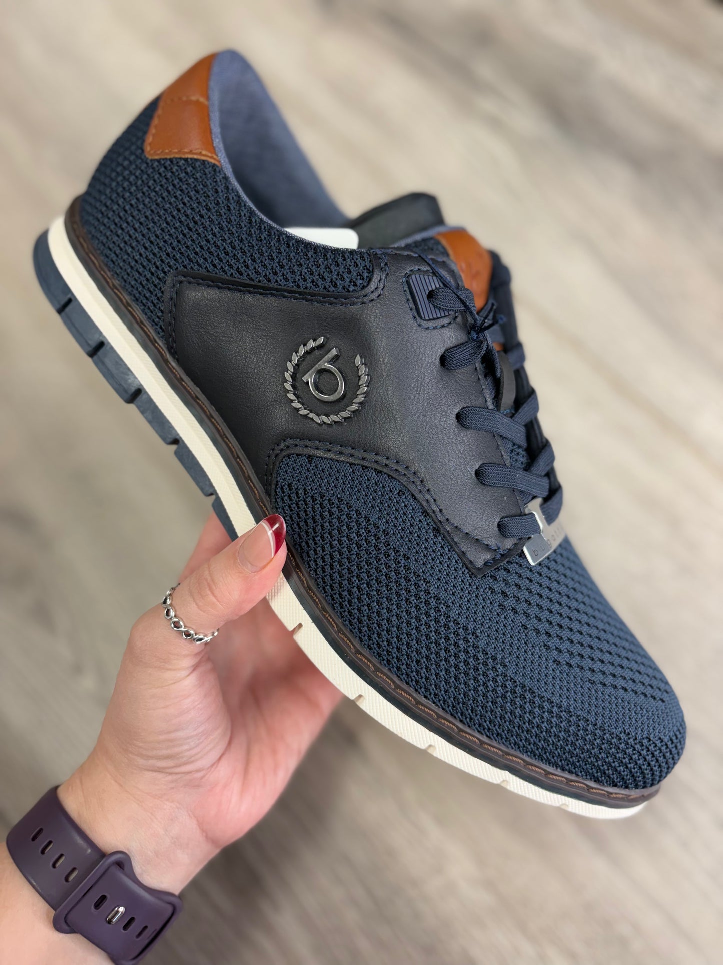Bugatti - Dark Blue Laced Trainer
