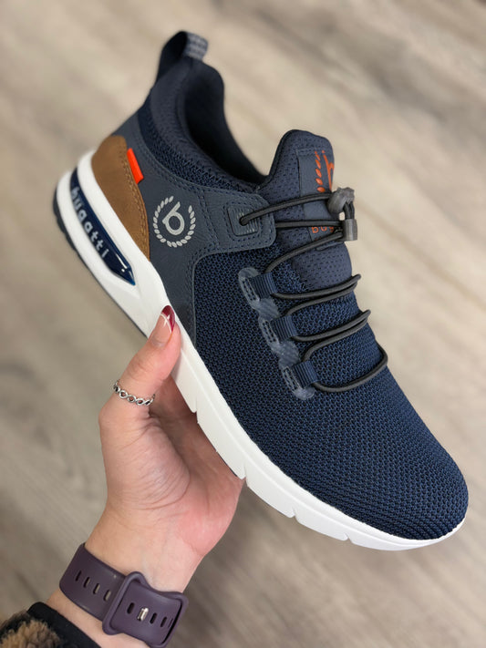 Bugatti - Dark Blue Elastic Lace
