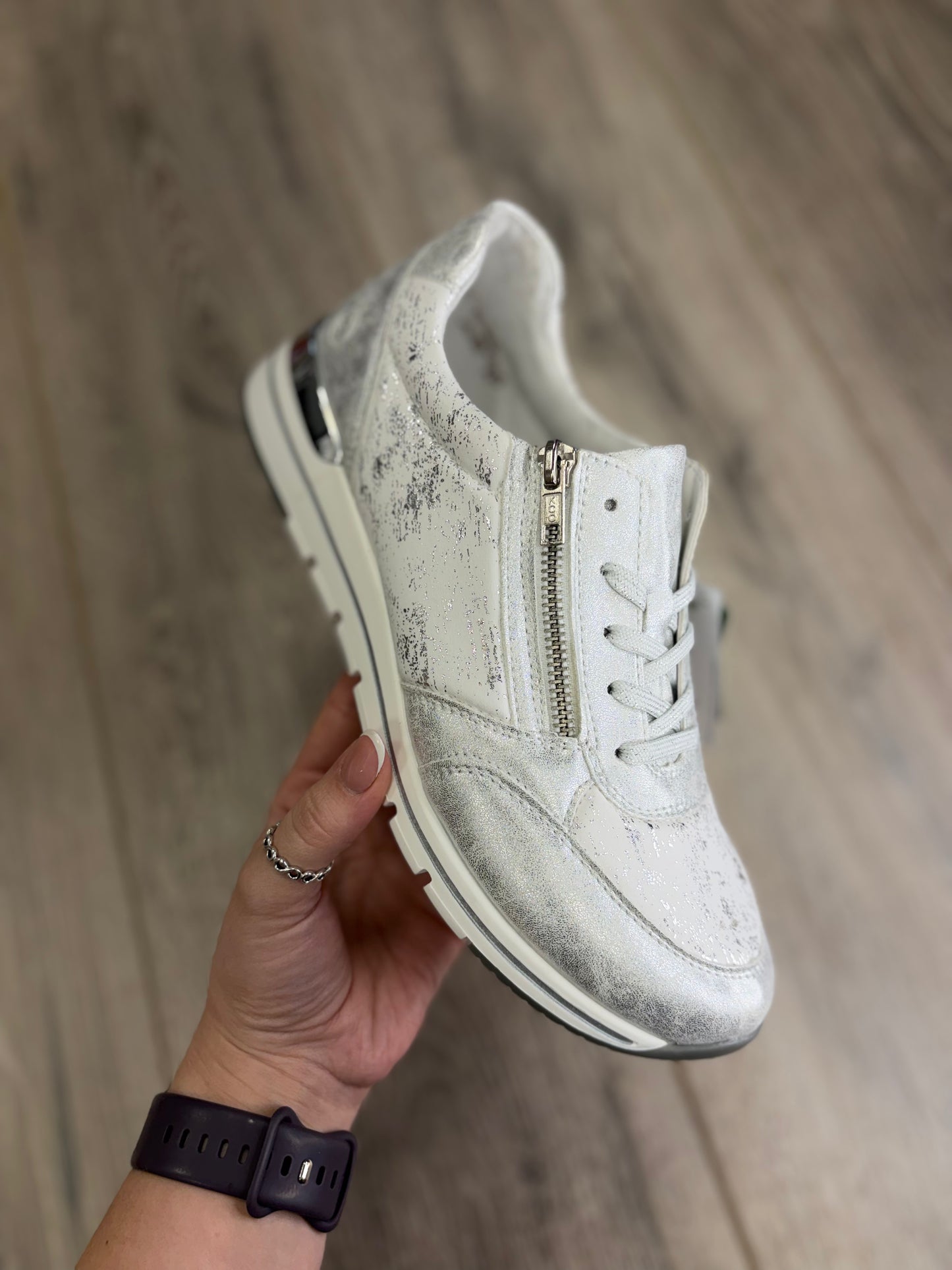 Remonte - Silver Side Zip Trainer