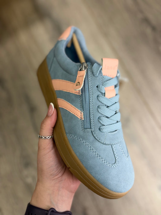 Jana - Sky Blue, Peach Sneaker