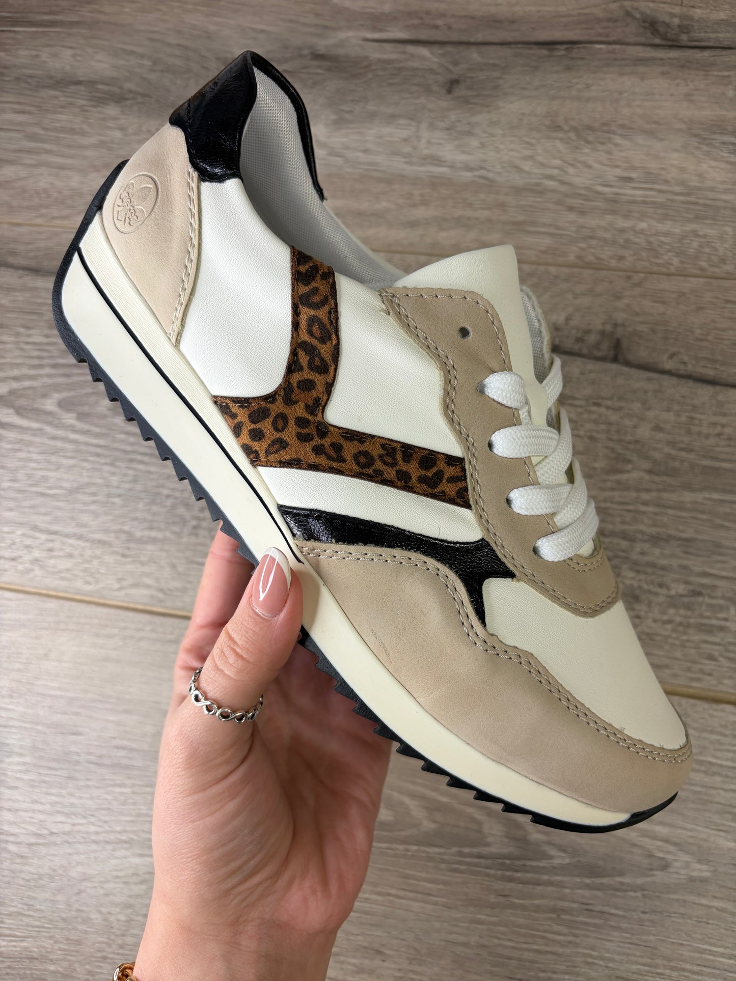 Rieker - White Leopard Sneaker