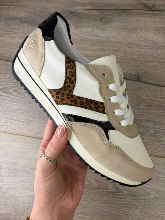 Rieker - White Leopard Sneaker