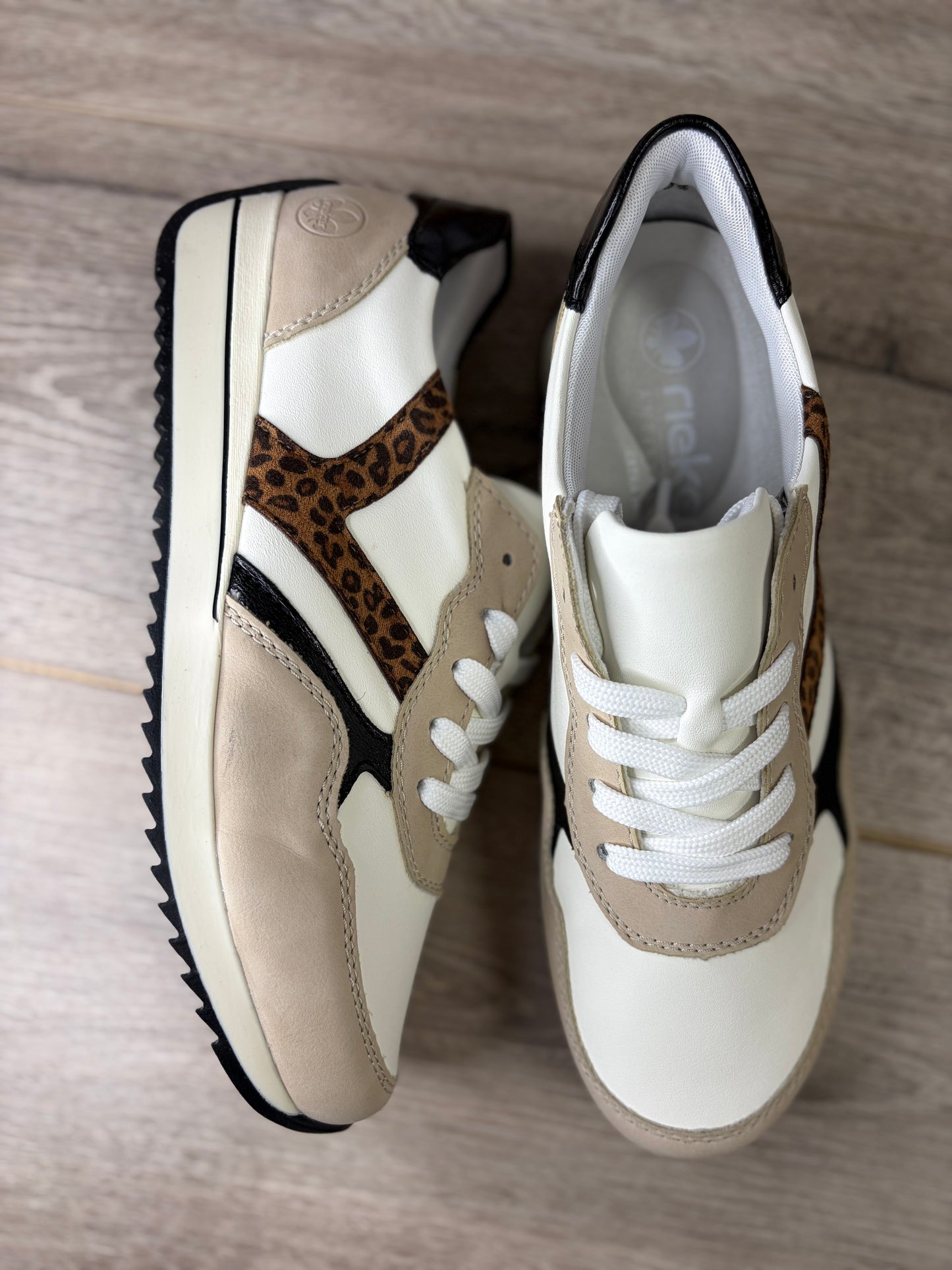 Rieker - White Leopard Sneaker