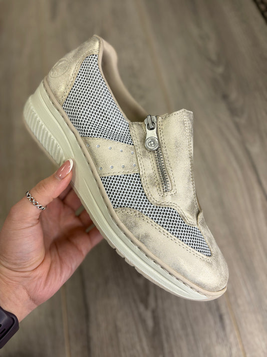 Rieker - Gold Mesh Wedge