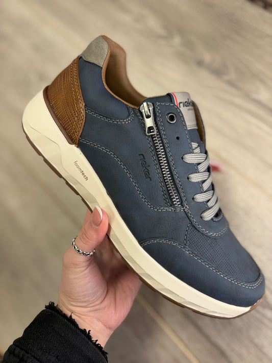Rieker - Navy/Brown Trainer