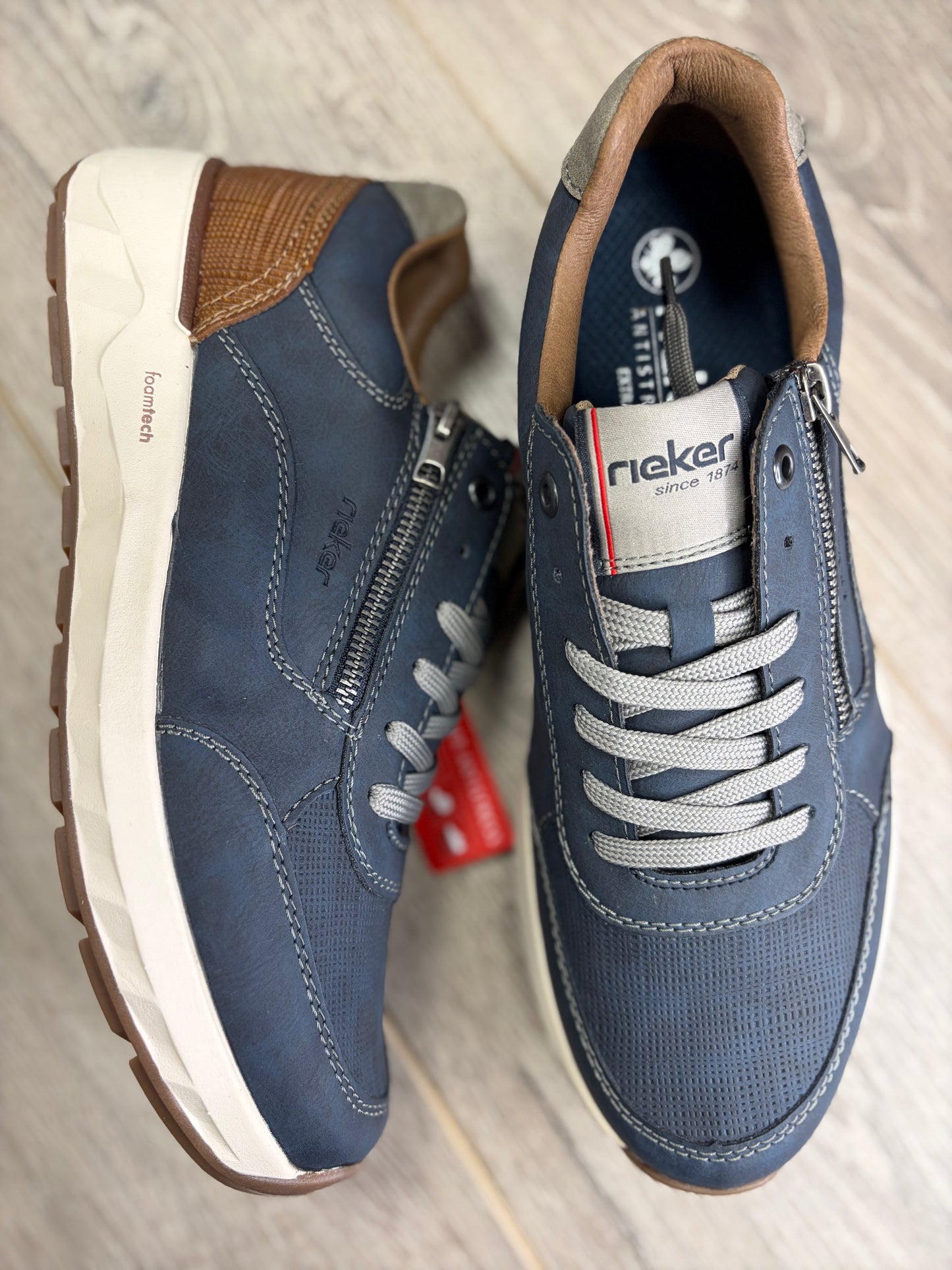 Rieker - Navy/Brown Trainer