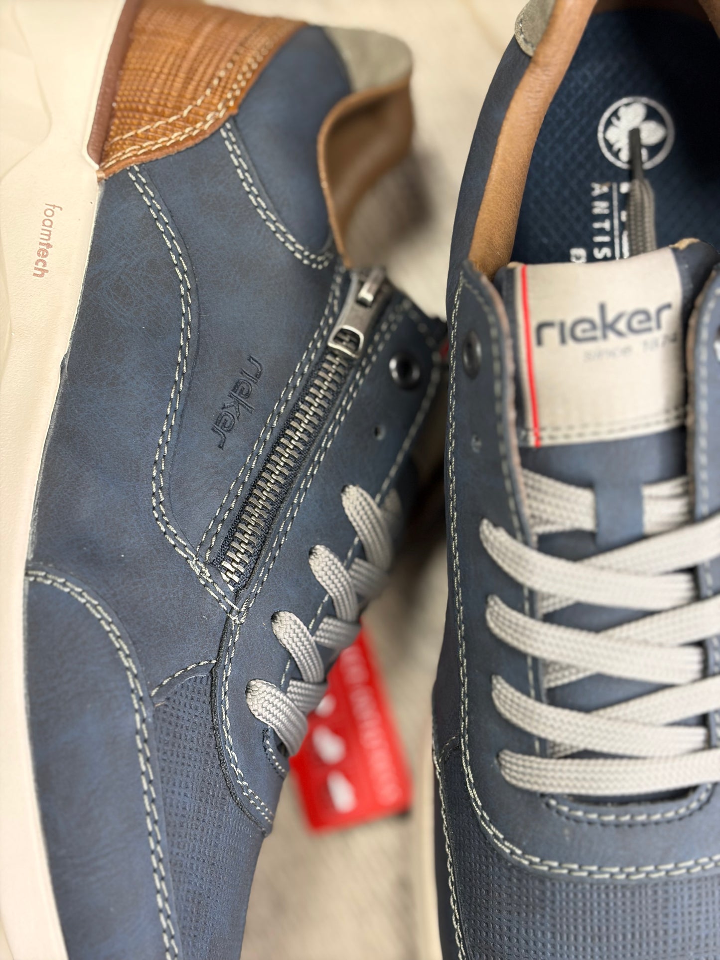 Rieker - Navy/Brown Trainer