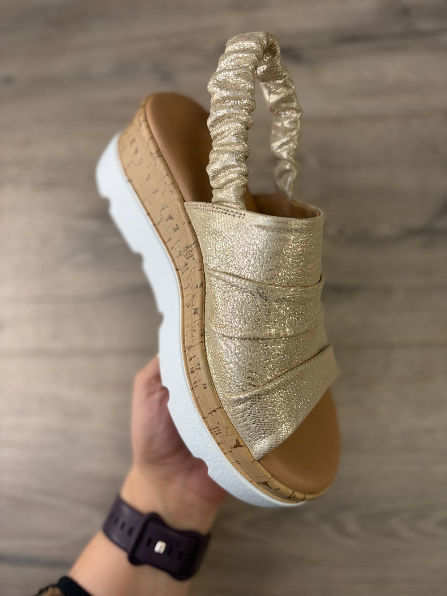Lotus - Beige Elastic Strap Sandal