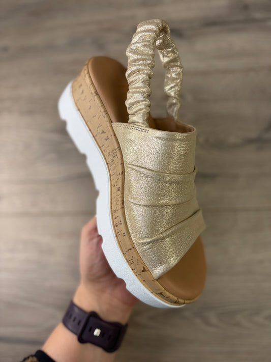 Lotus - Beige Elastic Strap Sandal