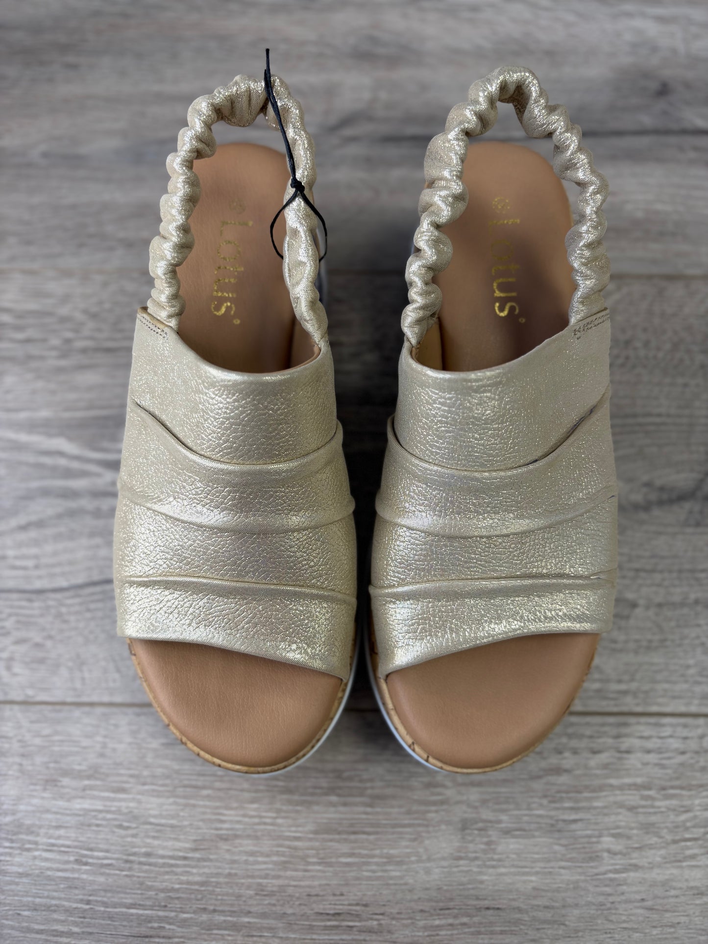 Lotus - Beige Elastic Strap Sandal