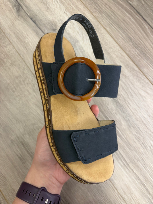 Rieker - Navy Blue Buckle Sandal