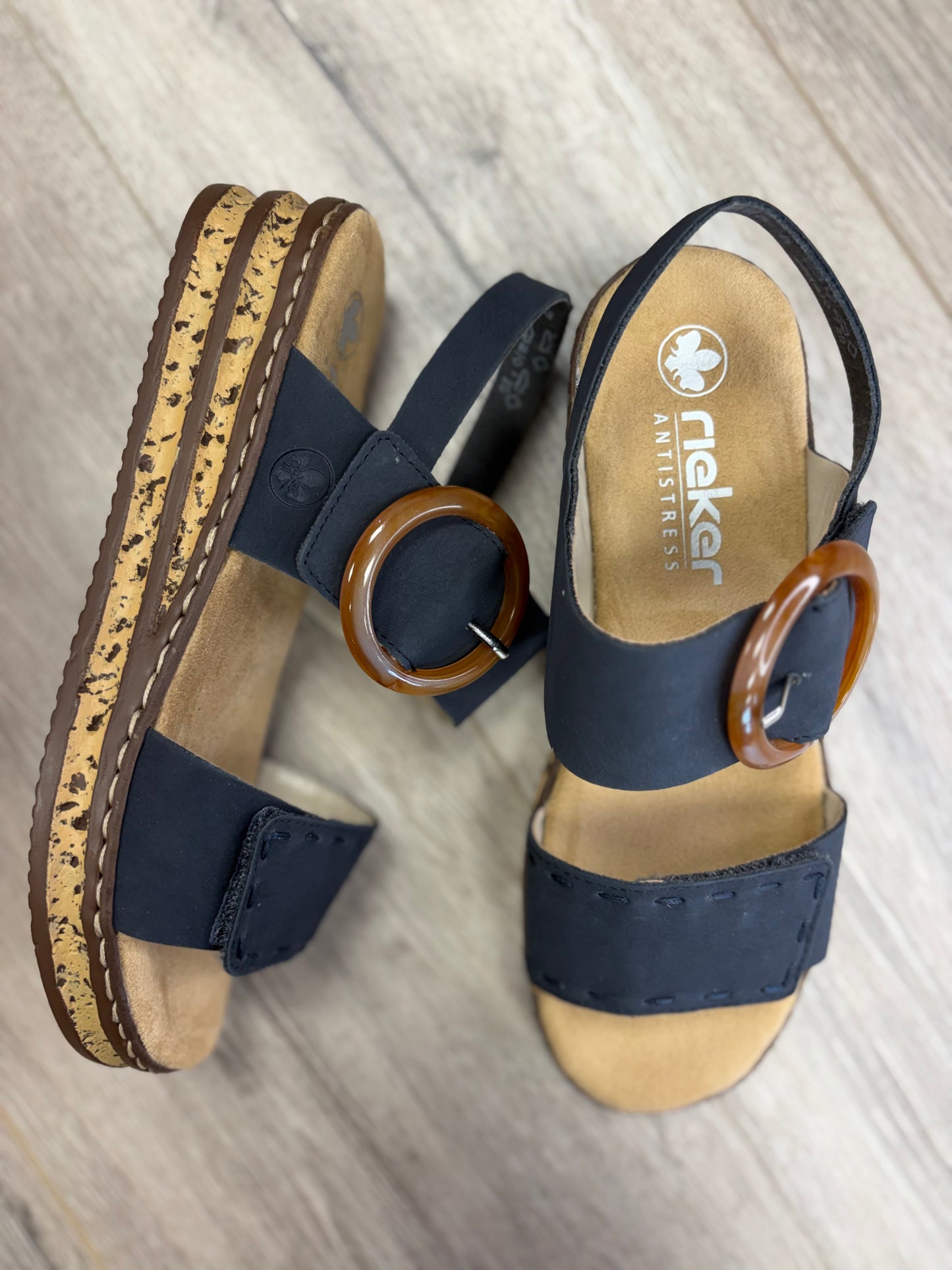 Rieker - Navy Blue Buckle Sandal