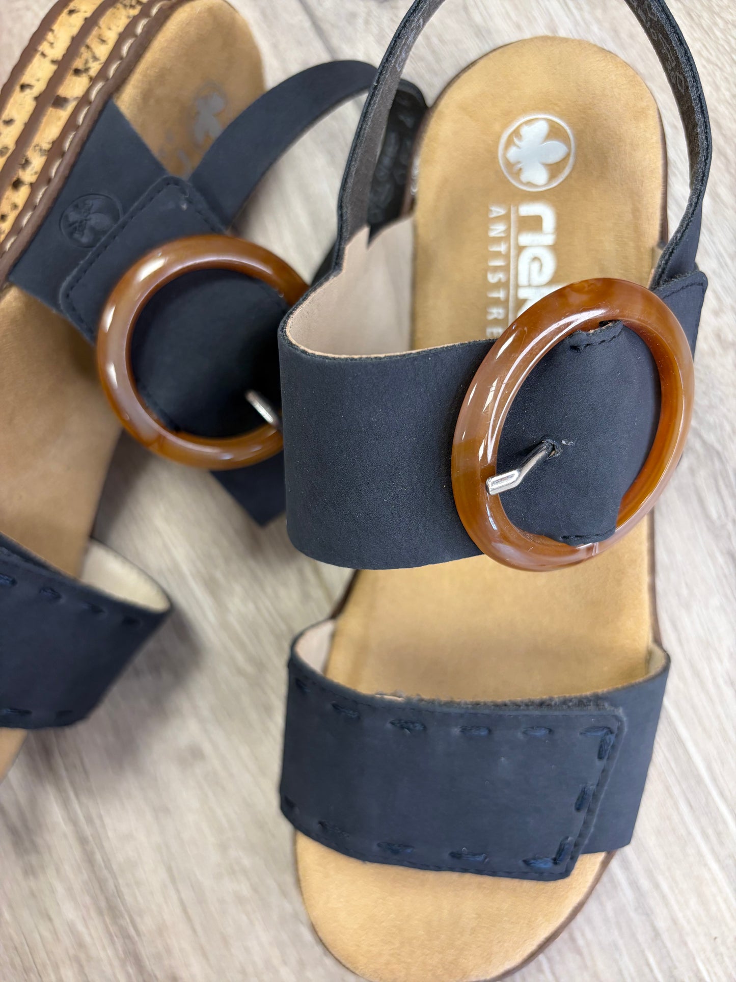 Rieker - Navy Blue Buckle Sandal